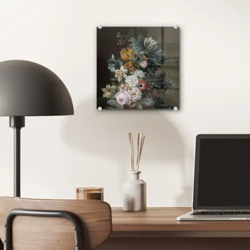 Stilleven met bloemen - Schilderij van Eelke Jelles Eelkema plexiglas 5mm klein -sfeer6