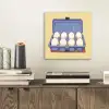 Eieren - Doos - Minimalistisch - Blauw aluminium wit klein -sfeer1