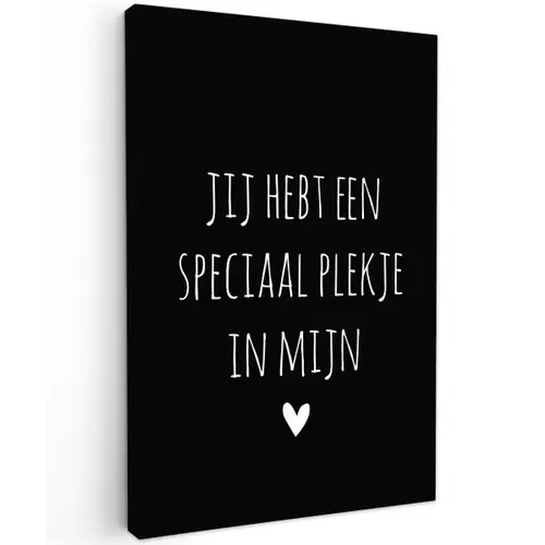 Spreuken - Een speciaal plekje in mijn hart - Quotes Tuinposter op houten frame 2 cm dik klein -3d