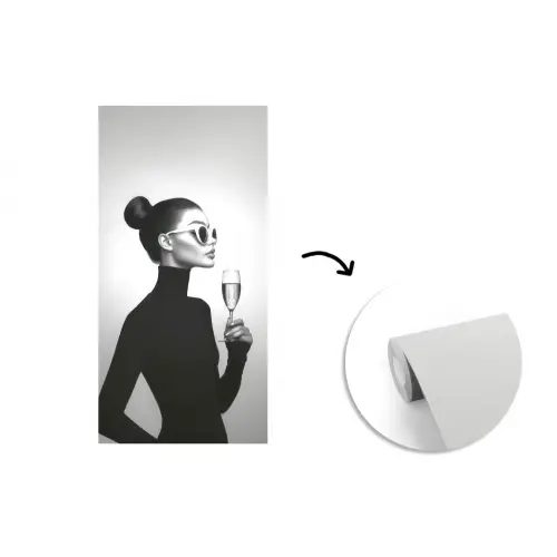 Vrouw - Champagne - Modern fotobehang vinyl groot -3d