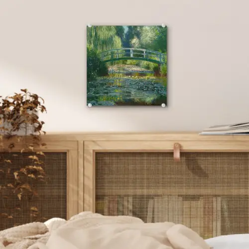 Brug - Hout - Vijver - Waterlelies plexiglas 5mm klein -sfeer4