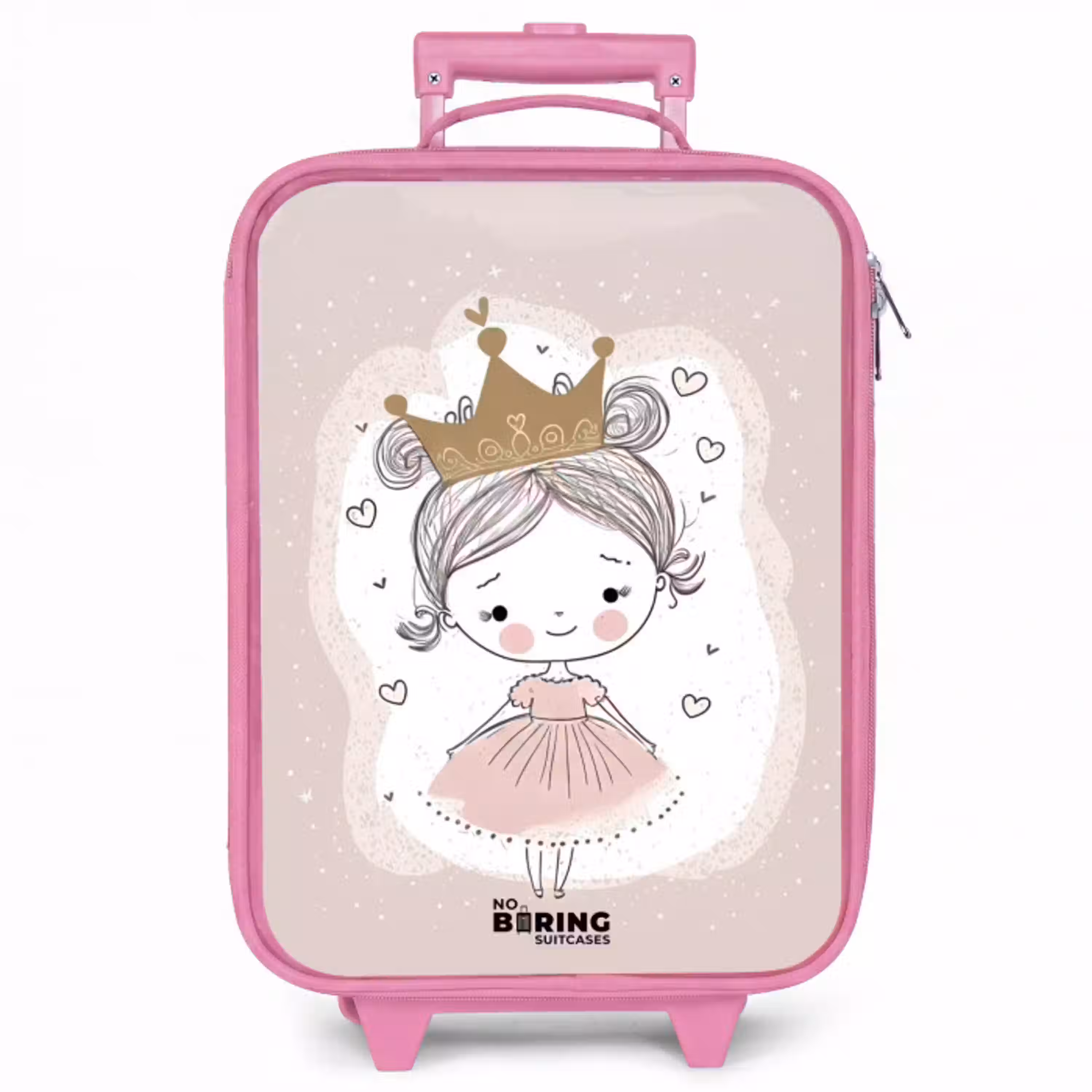 Prinses op gekleurde achtergrond met hartjes Kinderkoffer - Roze klein -zzz_website3d