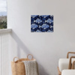Vissen - Bloemen - Blauw tuinposter los doek klein 239 -sfeer8