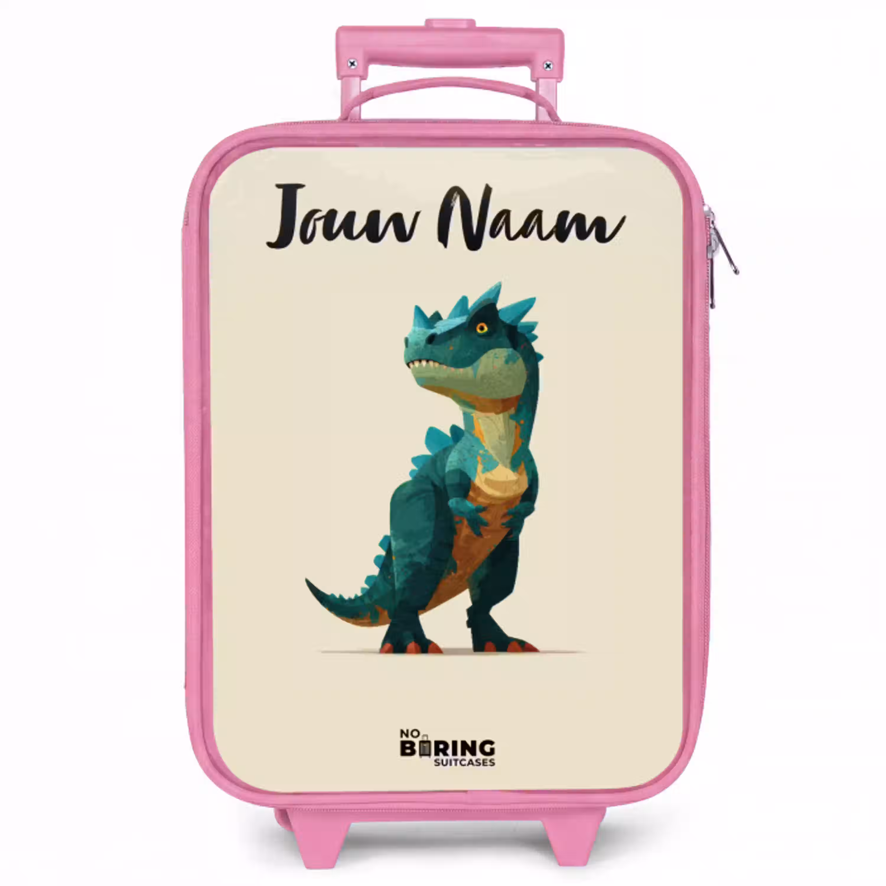 Dino - Dier - Groen Kinderkoffer - Roze klein -zzz_website3d