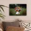 Bloemen - Krukje - Gieter - Veld canvas 2cm klein -sfeer1