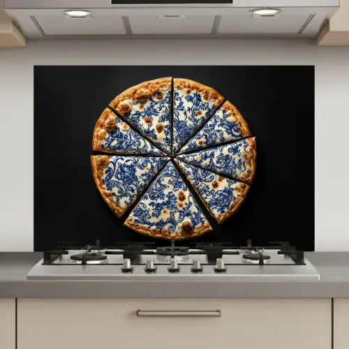 Pizza - Eten - Delftsblauw keuken achterwand spatscherm klein -3d_website