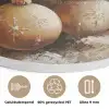 Kerst - Kerstballen - Beige - Goud Akoestische PET Vilt - Rond klein -closeup_NL
