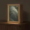 Blad - Groen - Nerven - Regendruppels Light Box met kabel (Tafellamp) klein -z3d_website