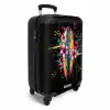 Kleurrijk surfbord met bloemen NBS - Handbagage koffer - Kinderen Unisex middel -productfoto_3d