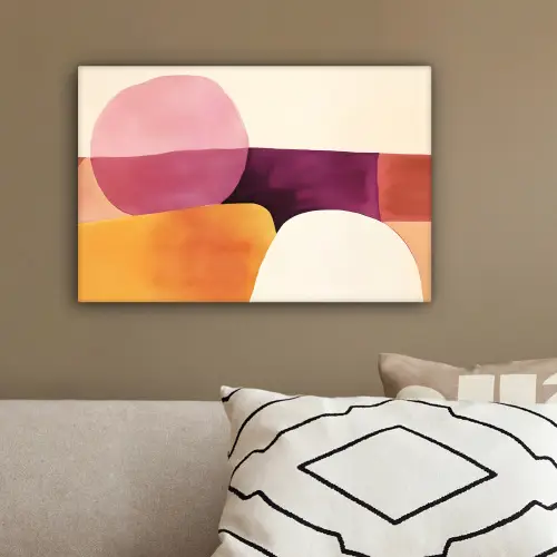 Vormen - Abstract - Kleurrijk canvas 2cm klein -sfeer3