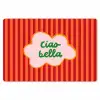 Ciao bella - Tekstwolk - Strepen - Oranje Placemat vinyl groot -zzsfeer1_Kitchenyeah-website