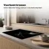 Hert - Zwart - Portret - Gewei - Dieren Inductie beschermer vinyl 3mm klein -sfeer1