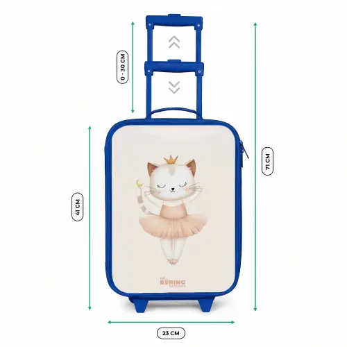 Ballerina kitten in beige kleuren Kinderkoffer - Blauw klein -productfoto_formaten