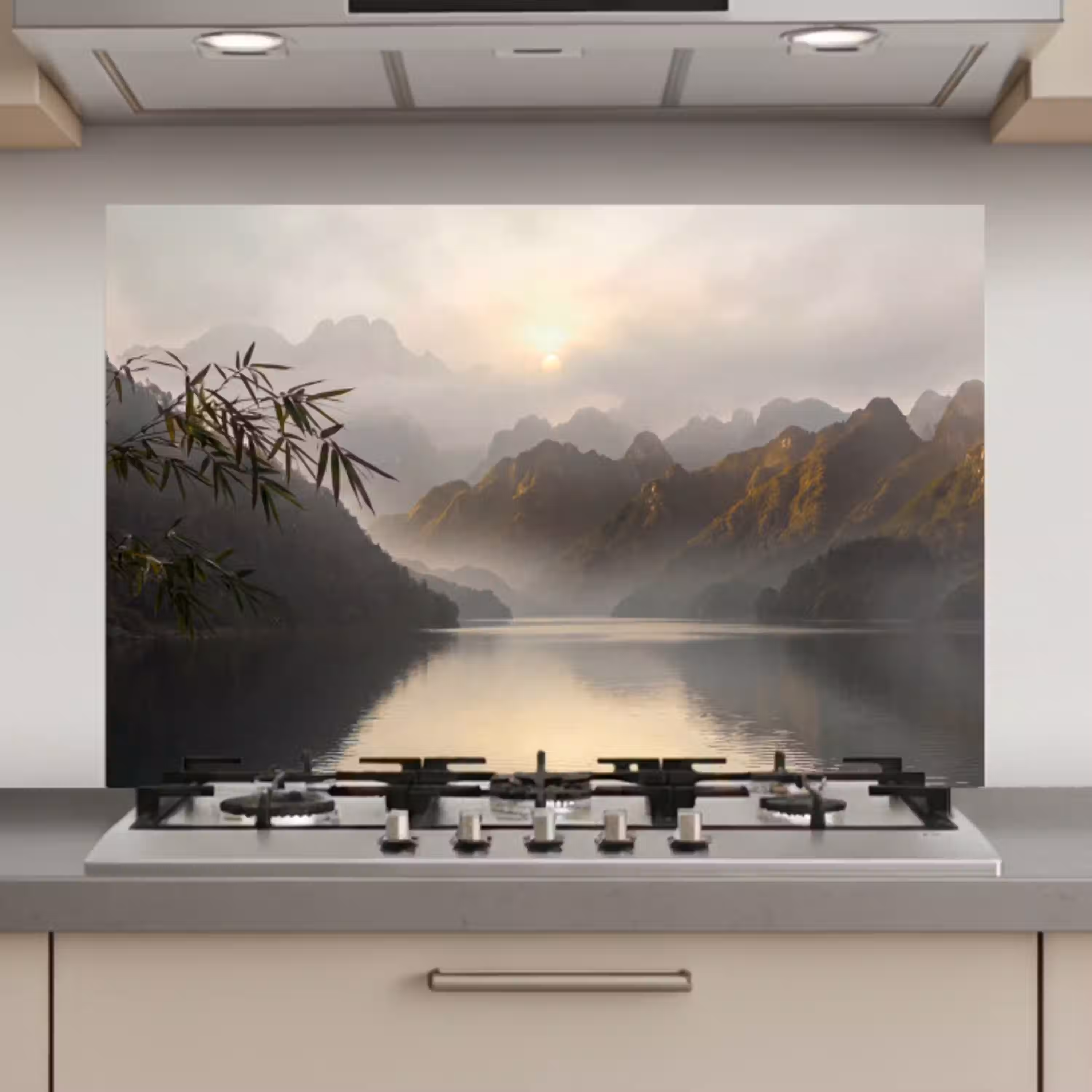 Bergen - Water - Mist - Natuur - Landschap keuken achterwand spatscherm klein -3d_website