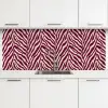 Zebra - Motief - Bordeaux - Rood keuken achterwand 2 middel 871 -3d