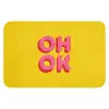 Oh ok - 3D - Geel - Roze Badmat klein -3d