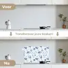 Zee - Strand - Blauw - Wit keuken achterwand spatscherm klein 900 -voor_na_NL