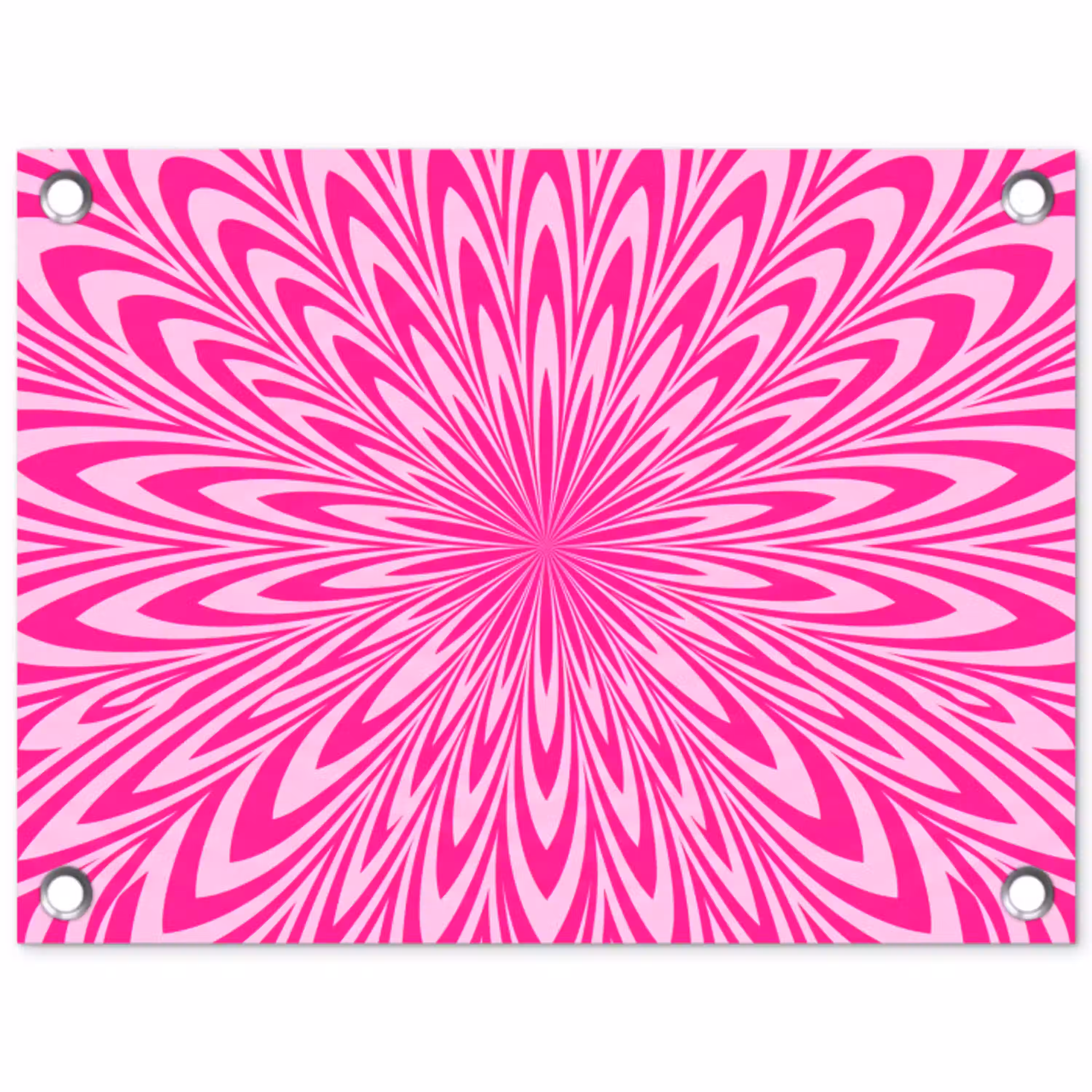 Patroon - Optisch - Roze tuinposter los doek klein -3d