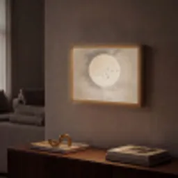 Vogel - Beige - Japandi Light Box met batterij (Wandlamp) middel -sfeer1