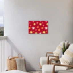 Sterren - Speels - Rood Tuinposter op houten frame 2 cm dik klein 845 -sfeer1