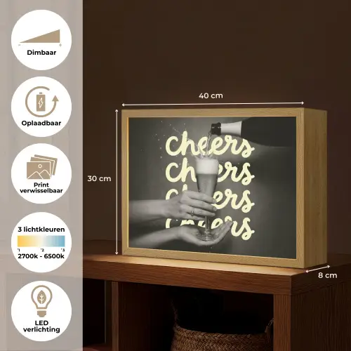 Cheers - Wijn - Zwart - Wit Light Box met batterij (Wandlamp) middel -USP_websiteoverzichtNL