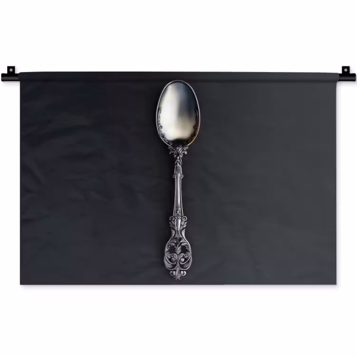 Wandkleed - Lepel - Zilver - Metaal