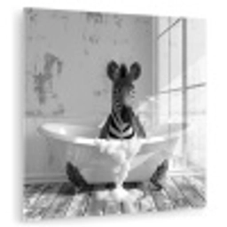 Zebra - Wilde dieren - Vintage - Zwart - Wit plexiglas 5mm klein -zzzproduct_nieuw