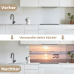 Zee - Vogels - Strand keuken achterwand 2 middel -voor-na_DE