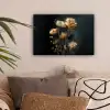 Boeket - Bloemen - Licht - Zwart canvas 2cm klein -sfeer1