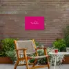 Toedeloe - Roze Tuinposter op houten frame 2 cm dik klein -sfeer3
