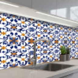 Patroon - Modern - Kleurrijk keuken achterwand 2 middel 871 -3d_schuin