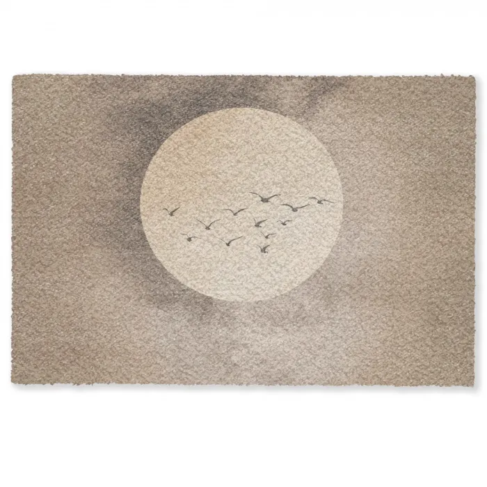 Vogel - Beige - Japandi Deurmat klein -zkaufland3d