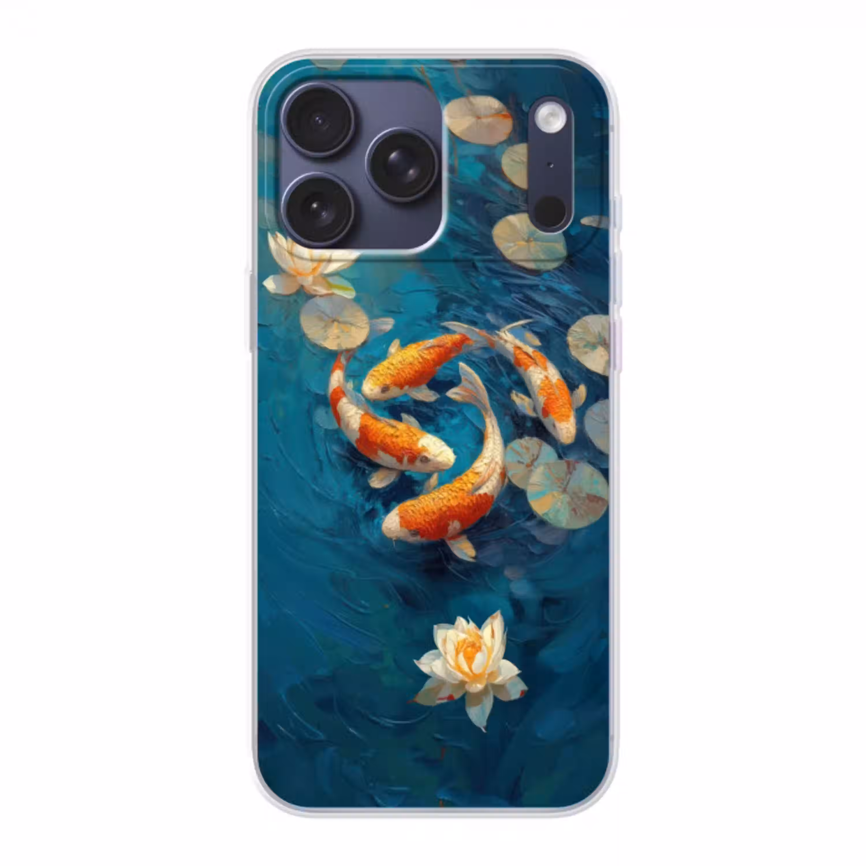 Vissen - Waterlelies - Oranje - Water Telefoonhoesje iPhone 17 Pro Max klein -3d