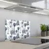 Jungle - Beplanting - Blauw keuken achterwand spatscherm klein 900 -3d_schuin