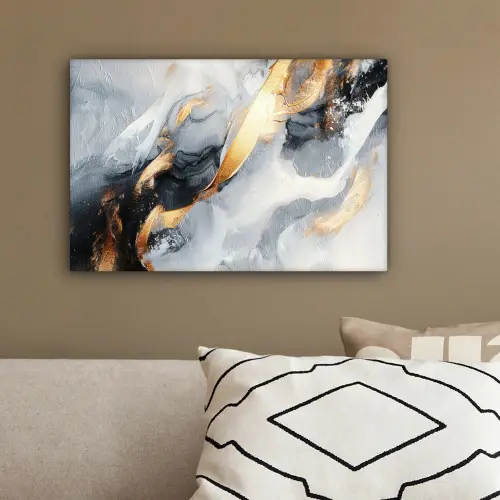 Kunst - Goud - Luxe - Abstract - Modern canvas 2cm klein -sfeer3