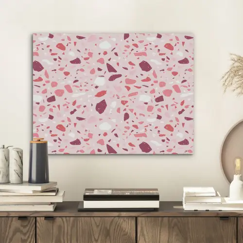 Terrazzo - Patroon - Roze PET vilt klein 837 -sfeer1