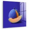 Meloen - Blauw - Oranje - Kunstzinnig plexiglas 5mm klein -zzzproduct_nieuw