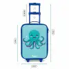 Octopus - Water - Blauw Kinderkoffer - Blauw klein -productfoto_formaten