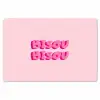Bisou - Roze - Dikke letters Placemat vinyl groot -zzsfeer1_Kitchenyeah-website