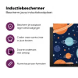 Ruimte - Planeten - Kleurrijk Inductie beschermer vinyl 3mm klein -zzzzzzz-cc-usp