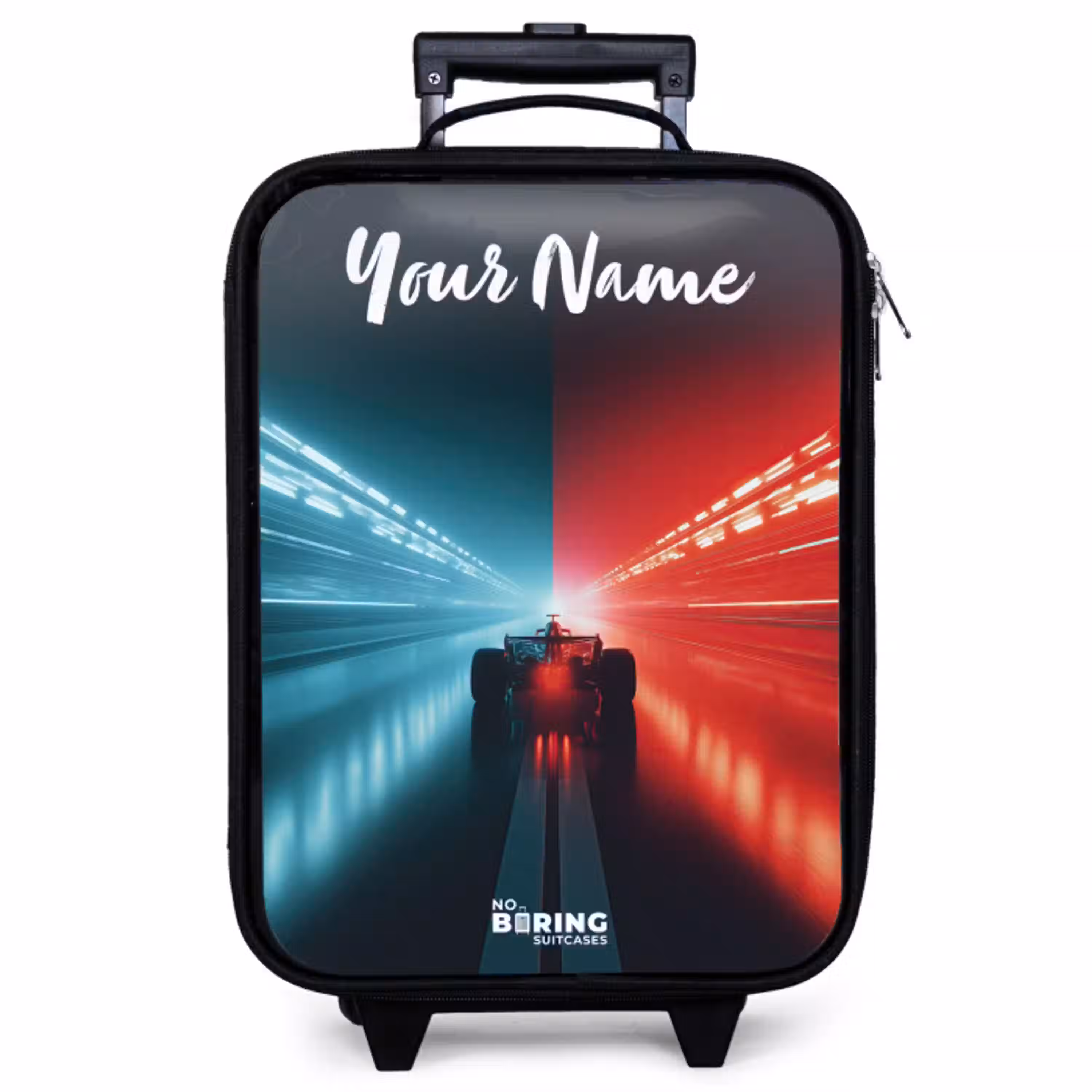 Raceauto - Verlichting - Neon - Rood Kinderkoffer - Zwart klein -zzz_website3d