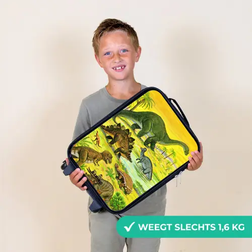 Dino's bij het water Kinderkoffer - Zwart klein -sfeer4_NL