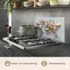 Wereldkaart - Rozen - Roze keuken achterwand spatscherm klein -usp_NL