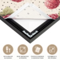 Framboos - Stippen - Rood Textielframe zwart klein 947 -USP_feed_closeupNL