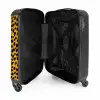 Goudgele panterprint NBS - Handbagage koffer - Kinderen Unisex middel -binnenkant