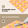 Kleurrijk - Ruitpatroon - Bladvormen Inductie beschemer met haakjes klein 777 -ky-schoon-nl