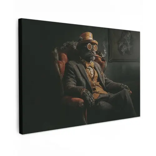 Kat - Pak - Oranje - Sigaar canvas 2cm klein -z3d