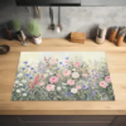 Bloemen - Tuin - Natuur - Kleurrijk Inductie beschermer vinyl 3mm klein -sfeer5