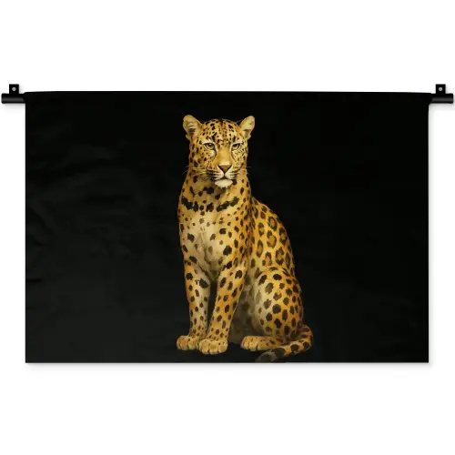 Panter - Realistisch - Bruin Wandkleed katoen klein -zz3d