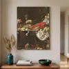 Pronkstilleven - Adriaen van Utrecht - Olieverf Textielframe zwart klein -sfeer1